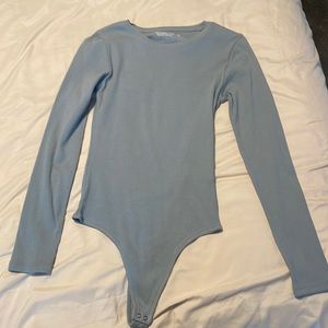 Abercrombie Long sleeve Blue Bodysuit Ribbed Size Small